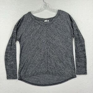 GAP Gray Knit Top Long Sleeve Casual Everyday Relaxed Fit Size M‎